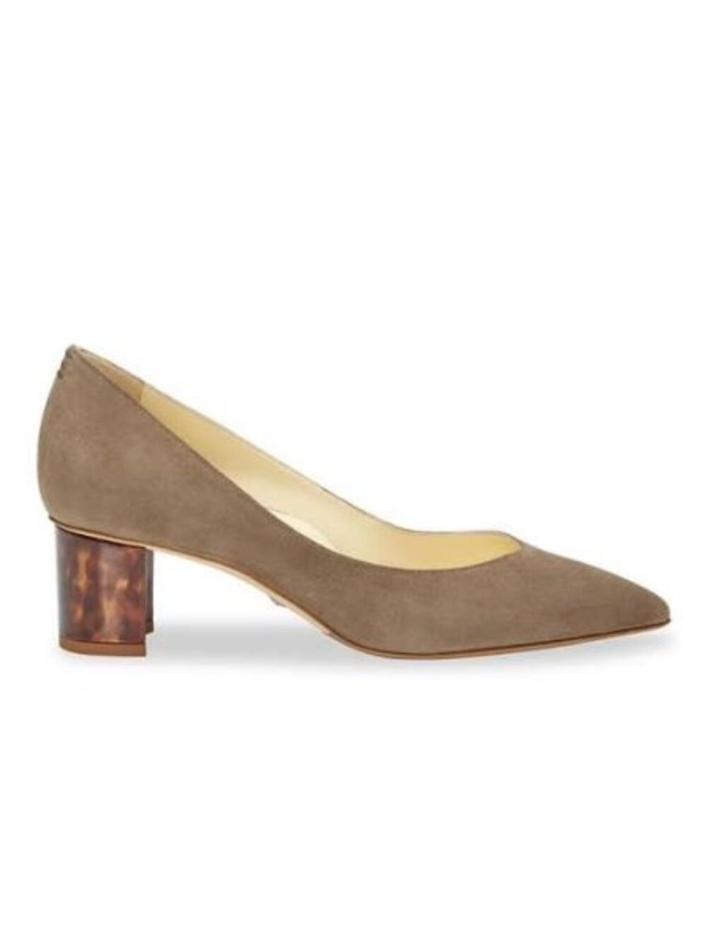 Sarah Flint Perfect Emma Taupe Suede 2" Tortoiseshell Block Heel Shoes 39